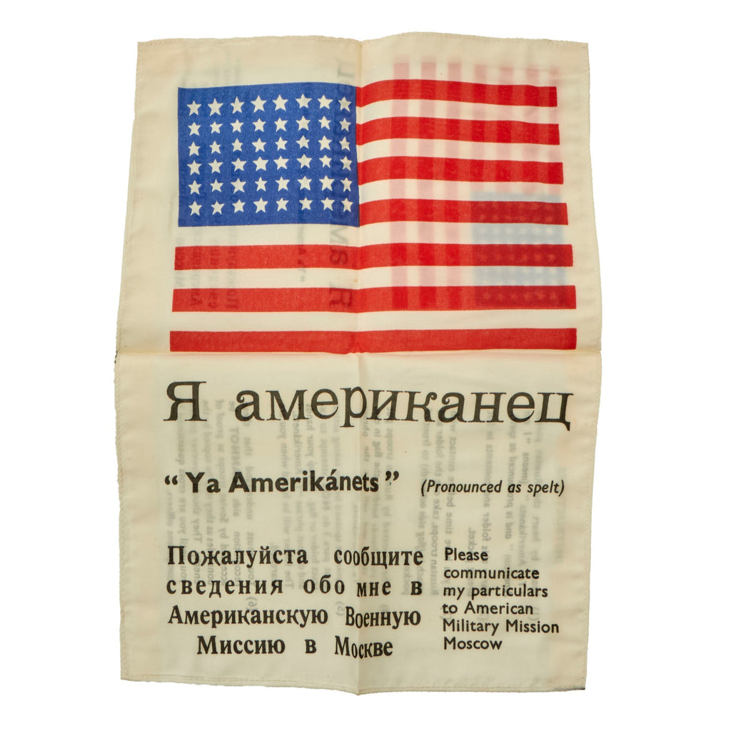 Original U.S. WWII USAAF Russian Blood Chit - 7 x 9 3/4” Original Items