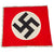 Original German WWII NSDAP Double Sided National Political Fringed Parade Standard Flag with RZM Tag - 46" x 54” Original Items