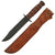 Original U.S. WWII USN / USMC Early Blade-Marked Mark 2 KA-BAR Fighting Knife in Leather Sheath - Marking Scrubbed Original Items