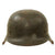 Original German WWII USGI Bring Back Large M42 Single Decal Army Heer Helmet with Damaged 1943 Dated 58cm Liner - Stamped EF66 Original Items