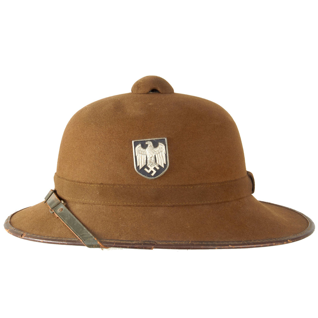 Original Excellent German WWII 1942 Dated 2nd Model Afrikakorps DAK Sun Helmet by J.H. Soffel - Size 57cm Original Items