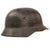 Original German WWII Heer Army M40 Worn Single Decal Steel Helmet with 1943 Dated 56cm Liner and Chinstrap - Stamped Q64 Original Items