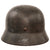 Original German WWII Heer Army M40 Worn Single Decal Steel Helmet with 1943 Dated 56cm Liner and Chinstrap - Stamped Q64 Original Items