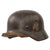 Original German WWII Heer Army M40 Worn Single Decal Steel Helmet with 1943 Dated 56cm Liner and Chinstrap - Stamped Q64 Original Items