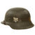 Original German WWII M42 Heer Army Single Decal Helmet with 1943 Dated 57cm Liner & Chinstrap - stamped NS64 Original Items