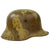 Original Imperial German Green Forest Splotch Camouflage-Painted M16 Stahlhelm Helmet Shell with M17 Liner Band - Marked “Bell” L64 Original Items