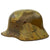 Original Imperial German Green Forest Splotch Camouflage-Painted M16 Stahlhelm Helmet Shell with M17 Liner Band - Marked “Bell” L64 Original Items
