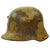 Original Imperial German Green Forest Splotch Camouflage-Painted M16 Stahlhelm Helmet Shell with M17 Liner Band - Marked “Bell” L64 Original Items