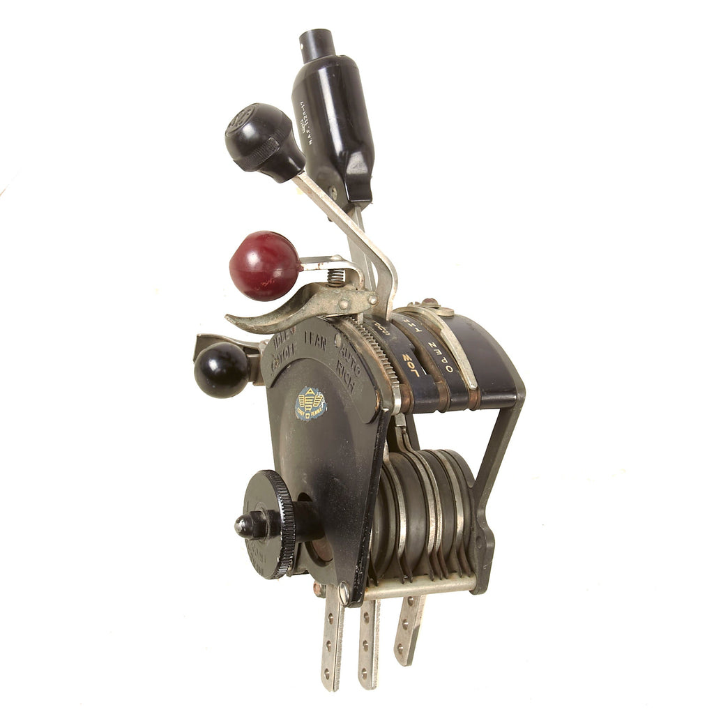 Original U.S. WWII Vought F4U Corsair Fighter Aircraft Throttle & Supercharger Power Level Handle Assembly Original Items