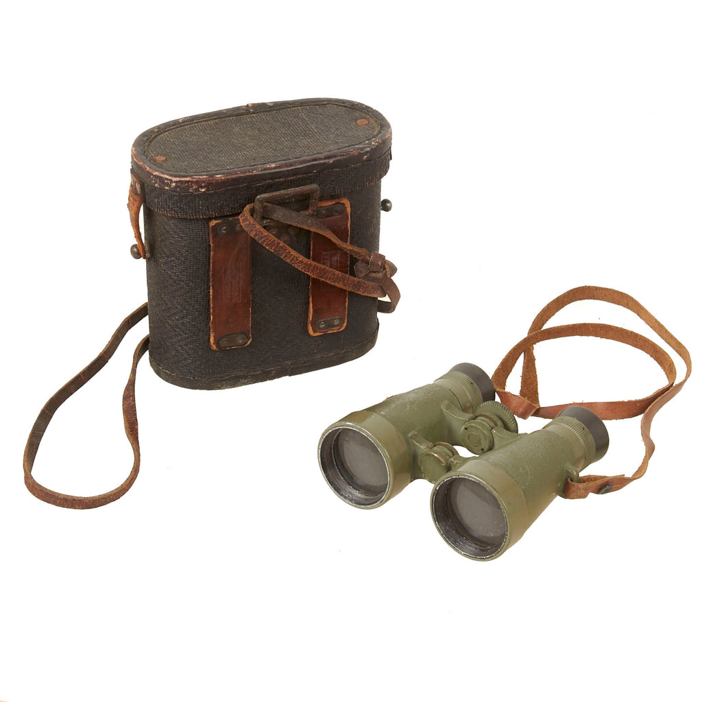Original Imperial German WWI Frenglas 08 Binoculars by Emil Busch A.G. in Ersatz Carrying Case Original Items