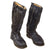 Original German WWII Matched Pair of Luftwaffe Electric Heated Leather Flight Boots - Size 28 1/2