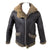 Original German WIII Luftwaffe Officer Pilot Private Purchase Blue Leather Fur Lined Flight Jacket Original Items