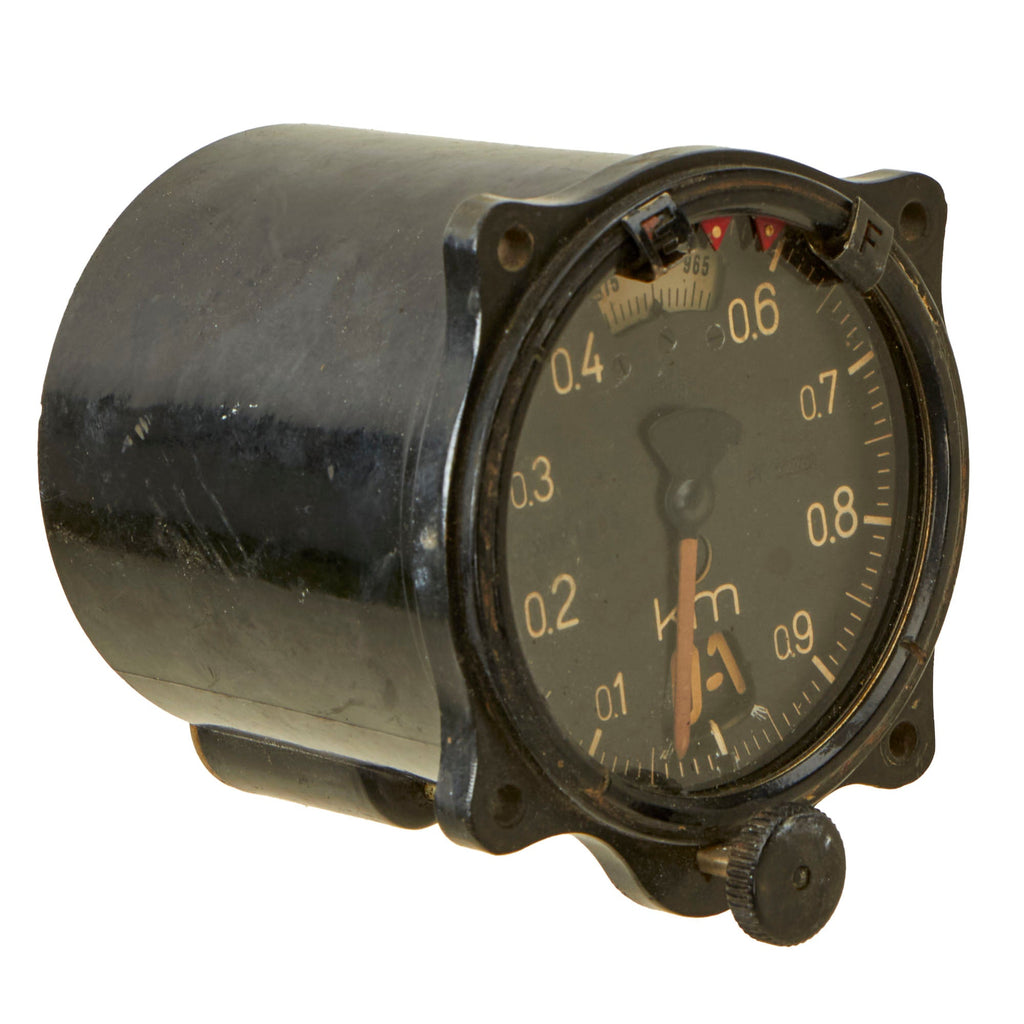 Original German WWII Luftwaffe Aircraft Höhenmesser Altimeter by R. Fuess - Fl. 22320 - Dated 1937 Original Items