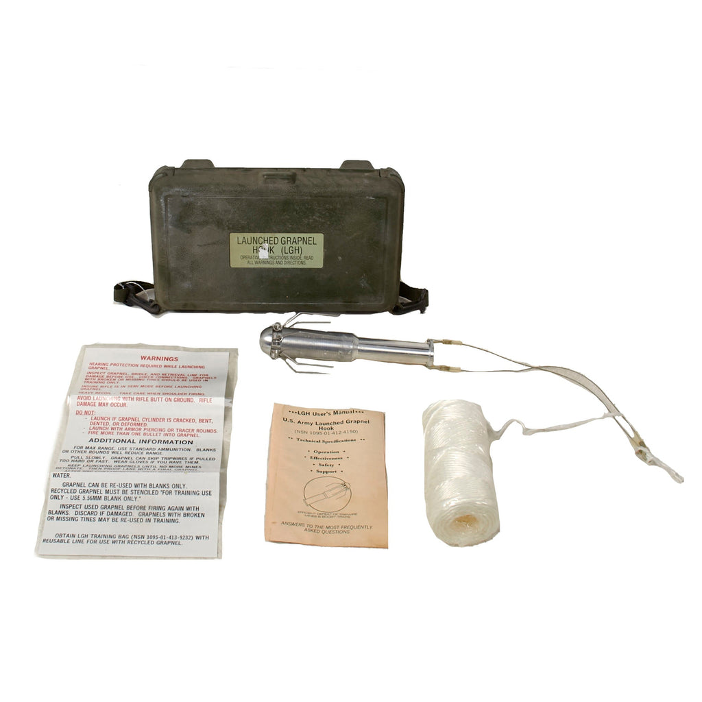 Original U.S. Global War on Terror Era Combat Engineers Breaching and Obstacle Clearing M16 Rifle-Launched Grapnel Hook (LHG) Set - Unissued Original Items