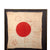 Original Imperial Japanese WWII Framed Small “Good Luck” Flag & Rice Paper with Temple Stamps - 16¼ x 28¼” Original Items