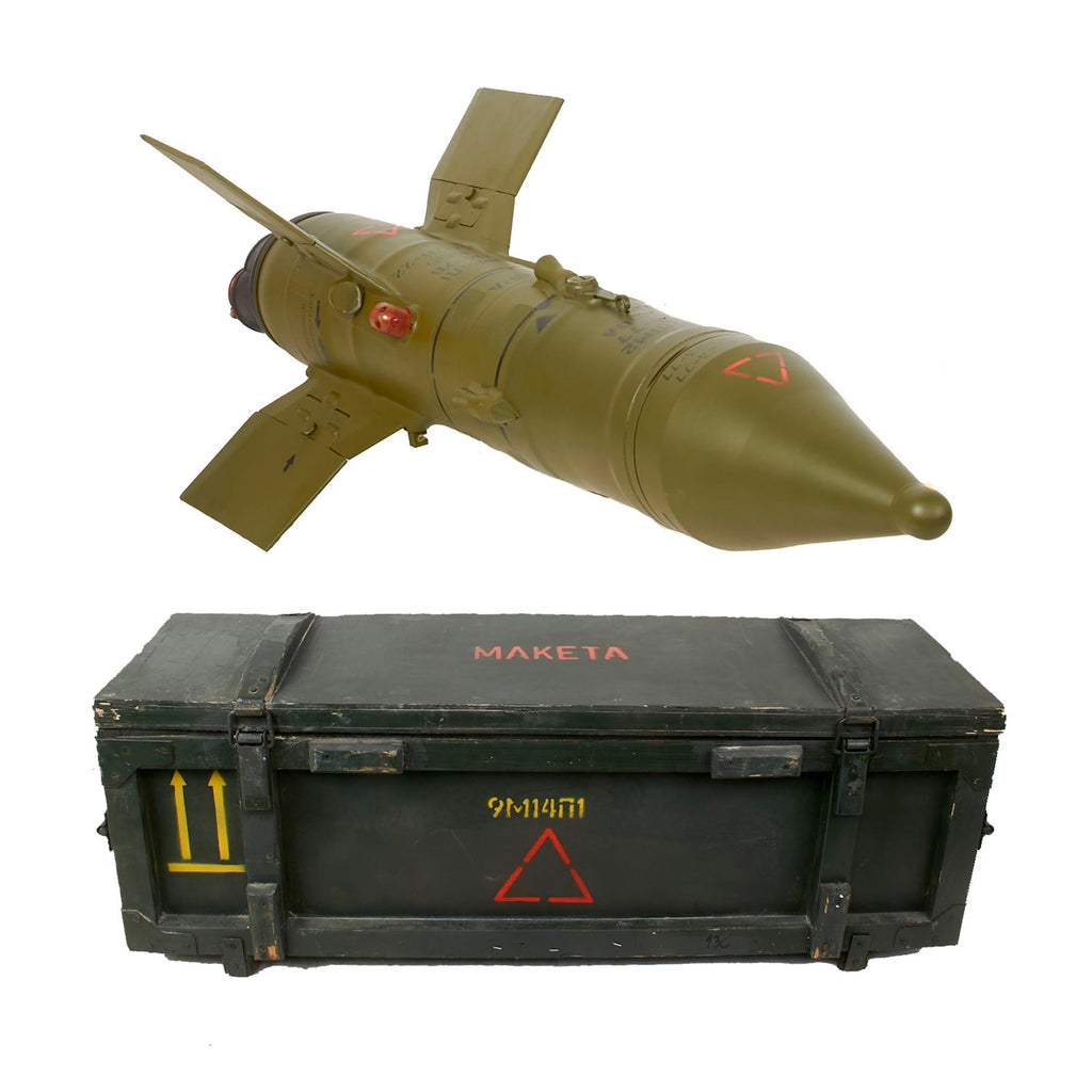 Original Soviet Russian Cold War 9M14 Malyutka / AT-3 Sagger Trainer Missile in Transit Chest - Inert Original Items