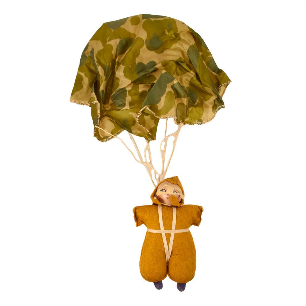 Original U.S. WWII Pat-Parachute The Para-Trooper Cloth Doll with Camouflage Parachute Original Items