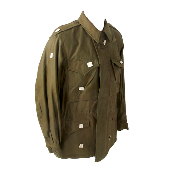 Original U.S. WWII M-1943 M43 Field Jacket with 18 Original Cutter Tags - Dated March 1945 - Size 40R Original Items