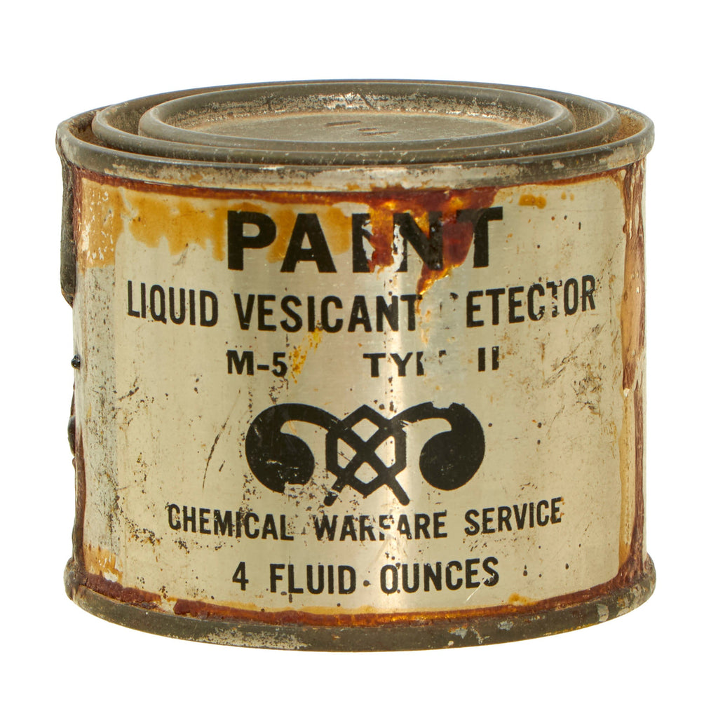 Original U.S. WWII Chemical Warfare Service M-5 Type II Vesicant Detector Paint Can Original Items