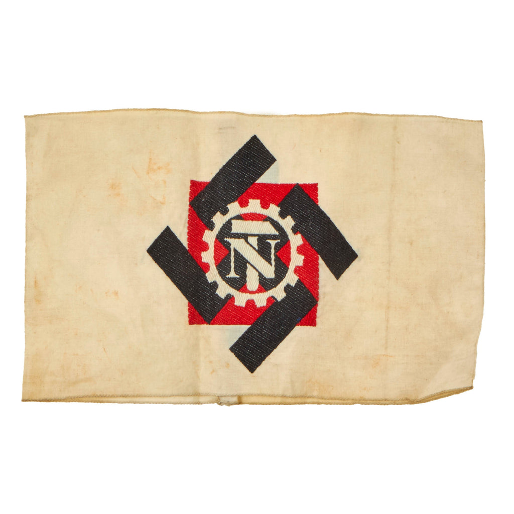 Original German WWII Technical Emergency Corps TeNo BeVo Embroidered Armband - Technische Nothilfe Original Items