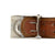 Original German WWII EM/NCO Luftwaffe Paratrooper Pebbled "Droop Tail" Eagle Aluminum Buckle with Leather Belt Original Items