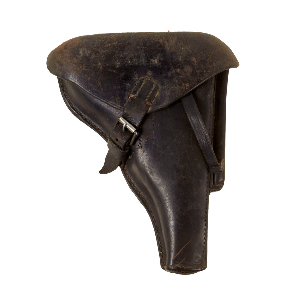 Original German WWII Police P08 Luger Holster Refurbished for WWII Use & Captured by 82nd Airborne Division Veteran Original Items
