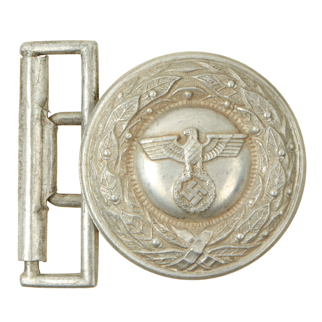 Original German WWII Second Pattern Judicial Administration Official's Aluminum Belt Buckle by F. W. Assmann & Söhne - Dated 1937 Original Items