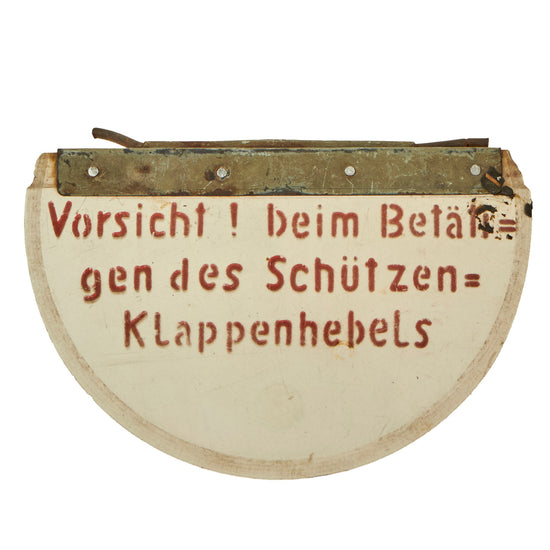 Original German WWII Luftwaffe Aircraft “Vorsicht!” Aircraft Plexiglass Cover - Needs Research Original Items