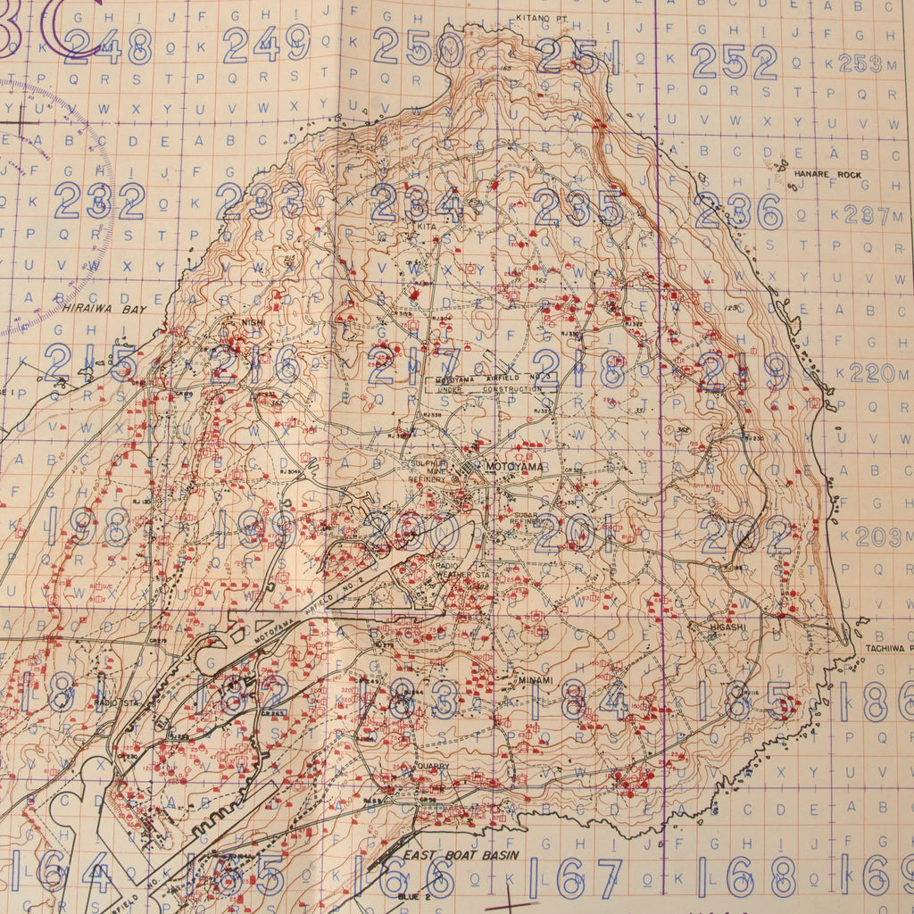 Original U.S. WWII USMC Battle of Iwo Jima Enemy Defense Installations ...