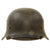 Original German WWII Luftwaffe M42 Single Decal Helmet with 1942 Dated 55cm Liner and Chinstrap - Stamped NS62 Original Items