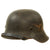 Original German WWII Luftwaffe M42 Single Decal Helmet with 1942 Dated 55cm Liner and Chinstrap - Stamped NS62 Original Items