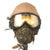 Original U.S. WWII Army Air Forces Aviator Flight Helmet Set - Polaroid B-8 Goggles, A-14-B Mask, & AN-H-15 Helmet Original Items