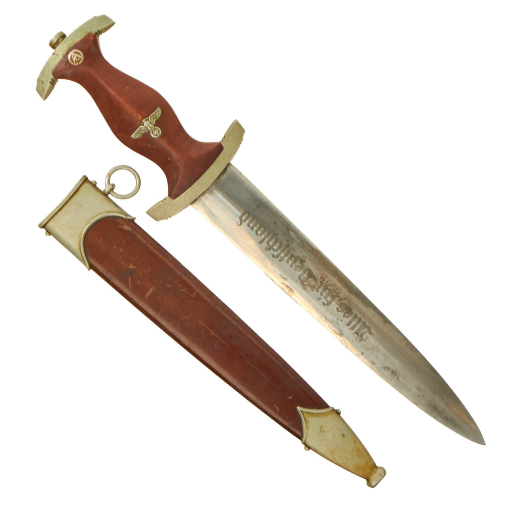 Original German Early WWII SA Dagger by Rare Maker J.A. Henckels Zwillingswerk of Solingen with Scabbard Original Items