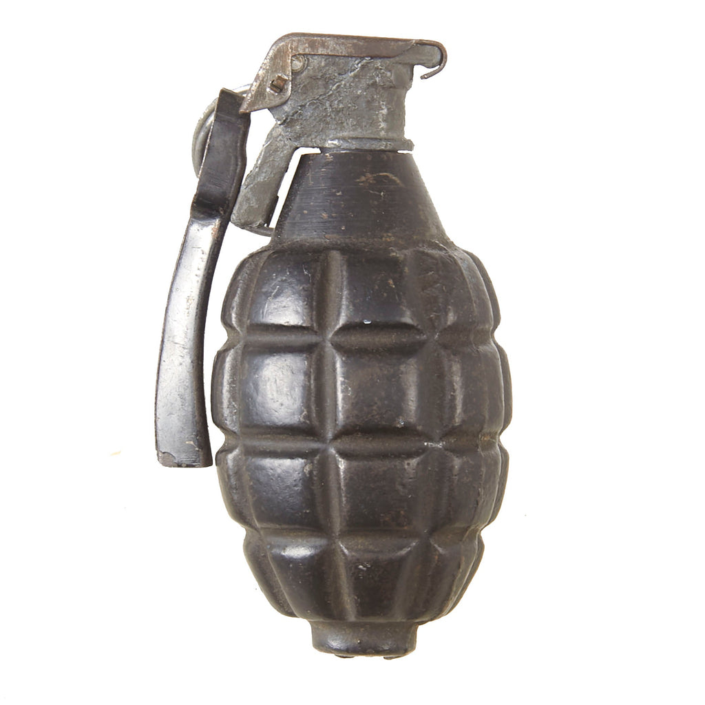 Original U.S. WWI Extremely Rare Inert Mk. I Defensive Grenade with Original Fuse and Lever Original Items