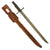 Original Japanese Late WWII Arisaka Type 30 Last Ditch Bayonet with Wood Scabbard and Rubberized Canvas Frog by Toyoda Automatic Loom Original Items