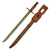 Original Japanese Late WWII Arisaka Type 30 Last Ditch Bayonet with Wood Scabbard and Rubberized Canvas Frog by Toyoda Automatic Loom Original Items