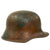 Original Imperial German WWI M16 Stahlhelm Helmet Shell with Panel Camouflage Paint & M17 Liner Band - Marked TJ66 Original Items