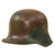 Original Imperial German WWI M16 Stahlhelm Helmet Shell with Panel Camouflage Paint & M17 Liner Band - Marked TJ66 Original Items