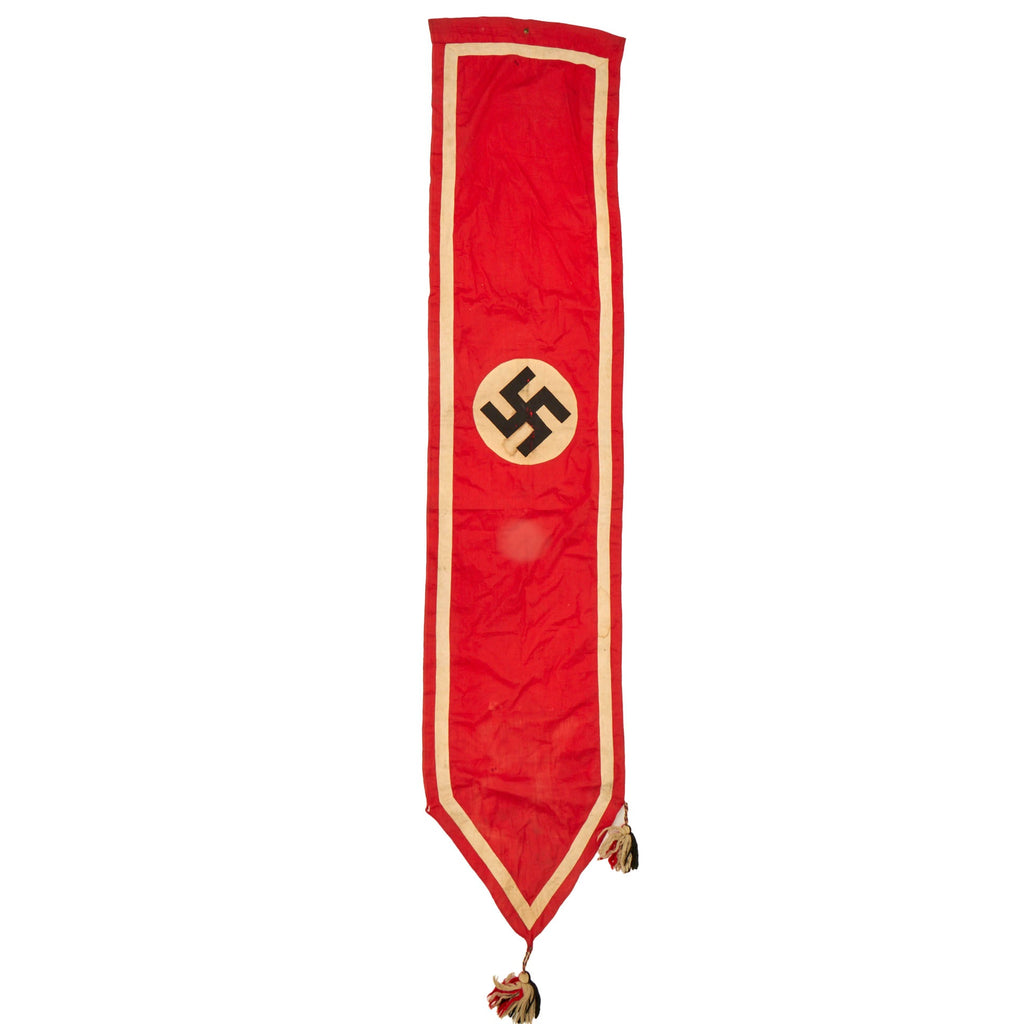 Original German WWII NSDAP National Socialist Party Banner with Tassels - 72" x 15" Original Items