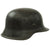 Original German WWII Luftwaffe M42 Single Decal Helmet with Post War Replaced Liner Leather - Size 66 Shell Original Items