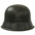 Original German WWII Luftwaffe M42 Single Decal Helmet with Post War Replaced Liner Leather - Size 66 Shell Original Items