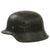 Original German WWII Luftwaffe M42 Single Decal Helmet with Post War Replaced Liner Leather - Size 66 Shell Original Items