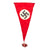 Original German WWII NSDAP Political National Pennant Flag with Tri-Color End Weight Tassel - 20 1/2" x 37" Original Items