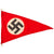 DRAFT Original German WWII Large NSDAP Political National Pennant Flag - 18" x 27" (Copy) Original Items