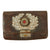 Original German WWII Souvenir Reptile Skin Wallet with Attached Visor Cap Wreath and Cockade Insignia Original Items