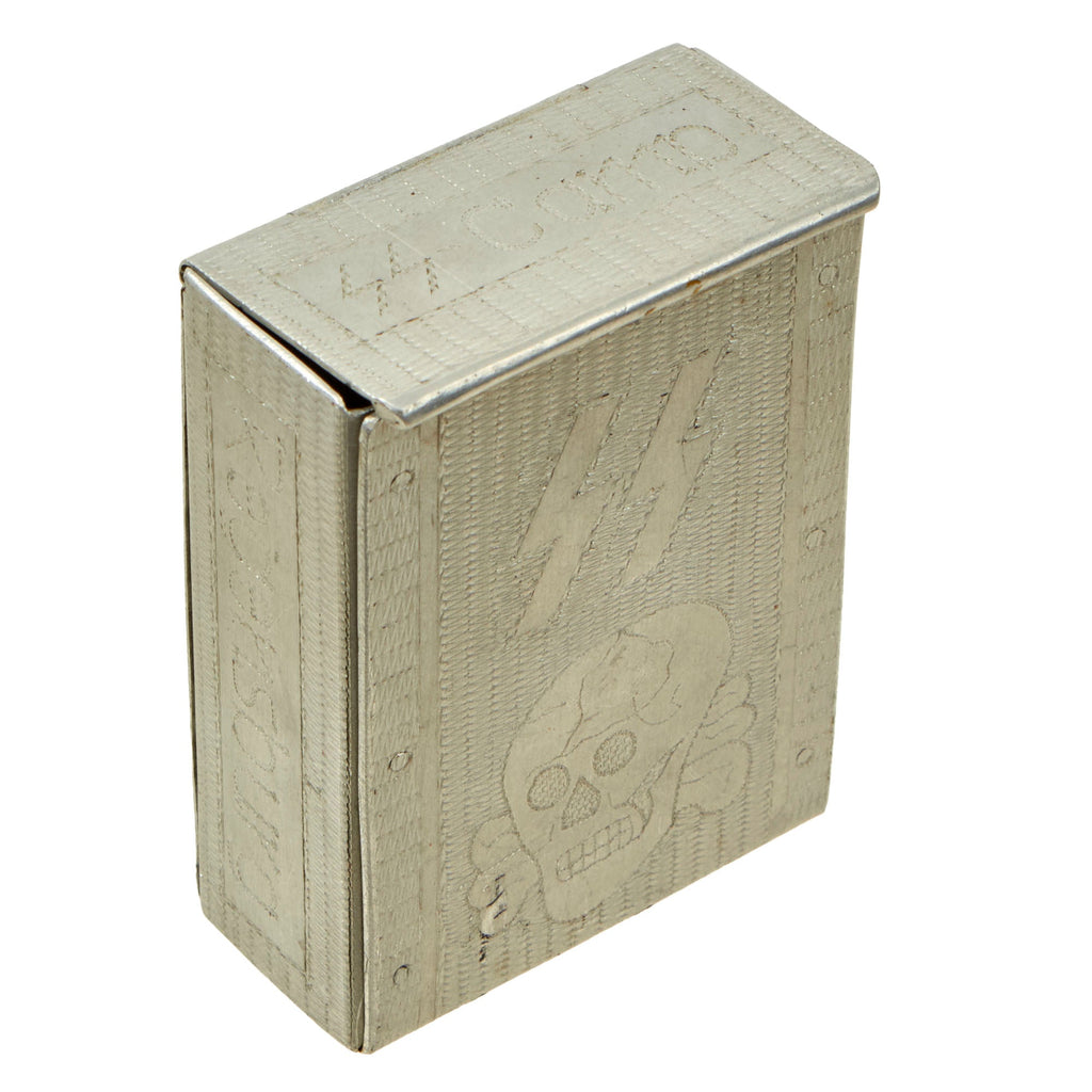 Original German WWII SS POW Made Engraved Aluminum Box from Post-War Internment Camp at Regensburg Original Items