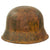 Original German WWII M42 Heer Army Single Decal Camouflage Helmet with 59cm Liner & Chinstrap - stamped ckl66 Original Items