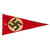 DRAFT Original German WWII NSKK Vehicle Staff Car Pennant Flag with Faux Leather Trim - 6 ⅝" x 12" (Copy) Original Items