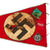 DRAFT Original German WWII NSKK Vehicle Staff Car Pennant Flag with Faux Leather Trim - 6 ⅝" x 12" (Copy) Original Items