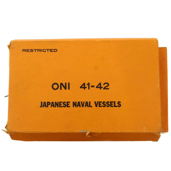 Original U.S. WWII Office of Naval Intelligence ONI 41-42 Japanese Naval Vessels Identification Guide Book Original Items